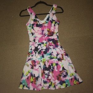 Fit and Flare Abstract Mini Dress